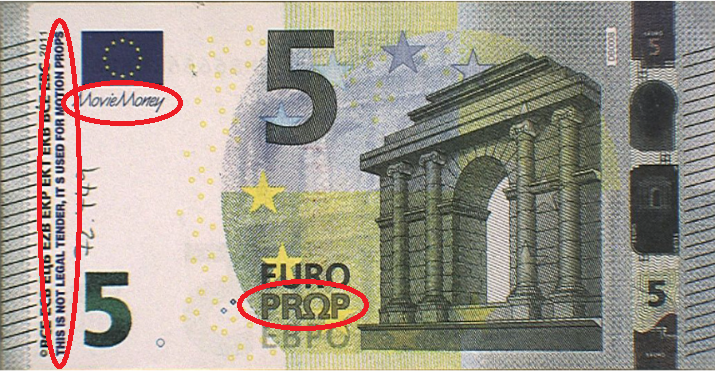Esemplare falso di banconota